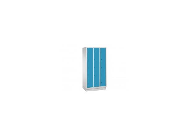 Skap fra Evolo 5 etg., 15 skap m/ lys blå dører